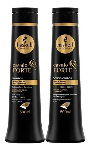 Kit Haskell Shampoo Condicionador Cavalo Forte 500ml