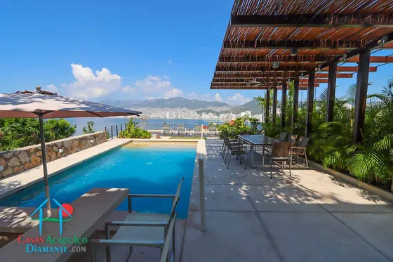Cad Vista Azul. Terraza Con Alberca Y Espectacular Vista A La Bahía