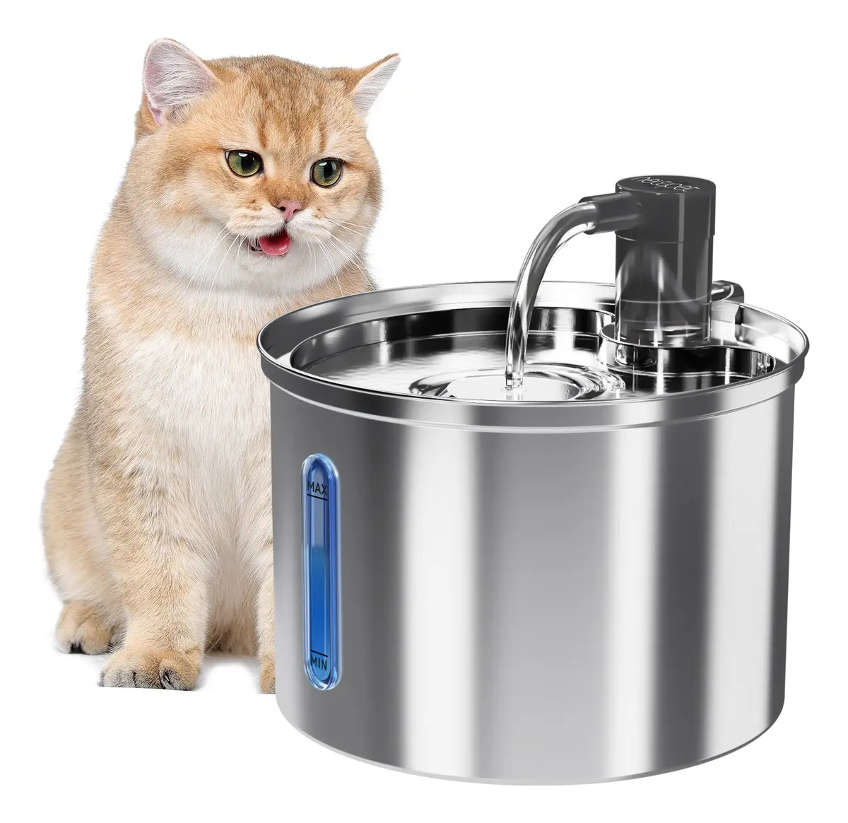 Fonte de Água em Aço Inoxidável para Pets
