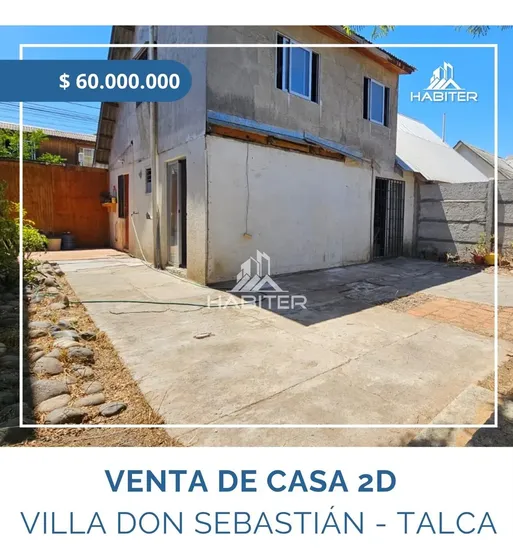 Casa En Venta De 2 Dorm En Villa Don Sebastián, Talca(39878)