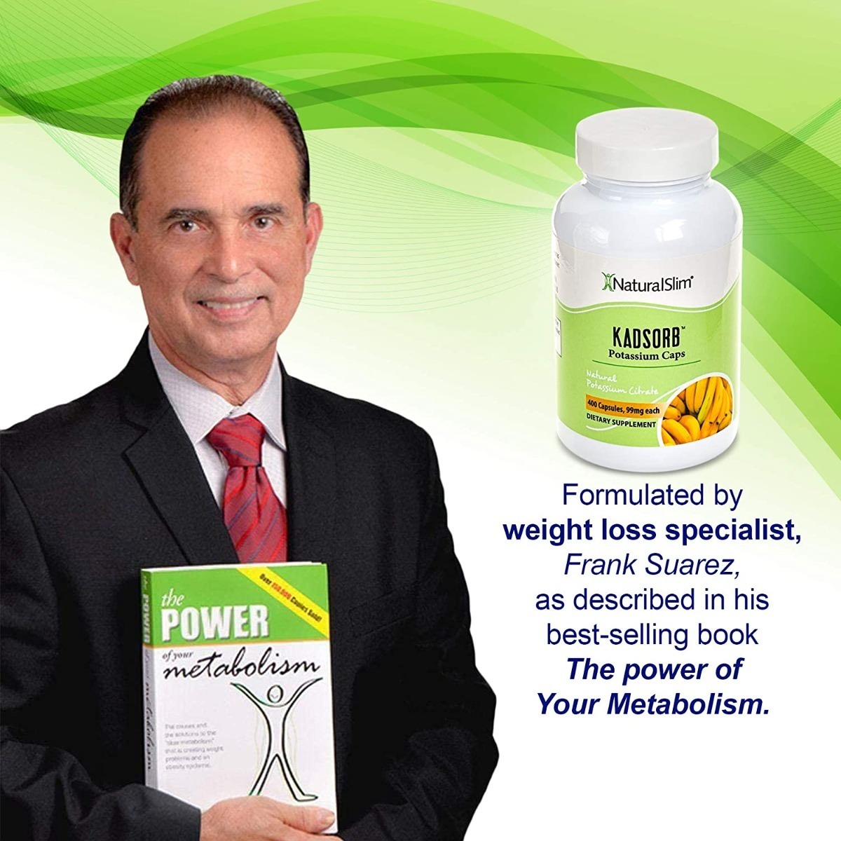 Kadsorb Metabolismotv Naturalslim 400 Cápsulas Frank Suárez Cuotas sin interés