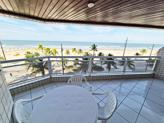 Frente Para O Mar, 2 Dormitórios, Suíte, Ampla Sacada, Garagem, R$ 630 Mil, Em Praia Grande, (ap1417)
