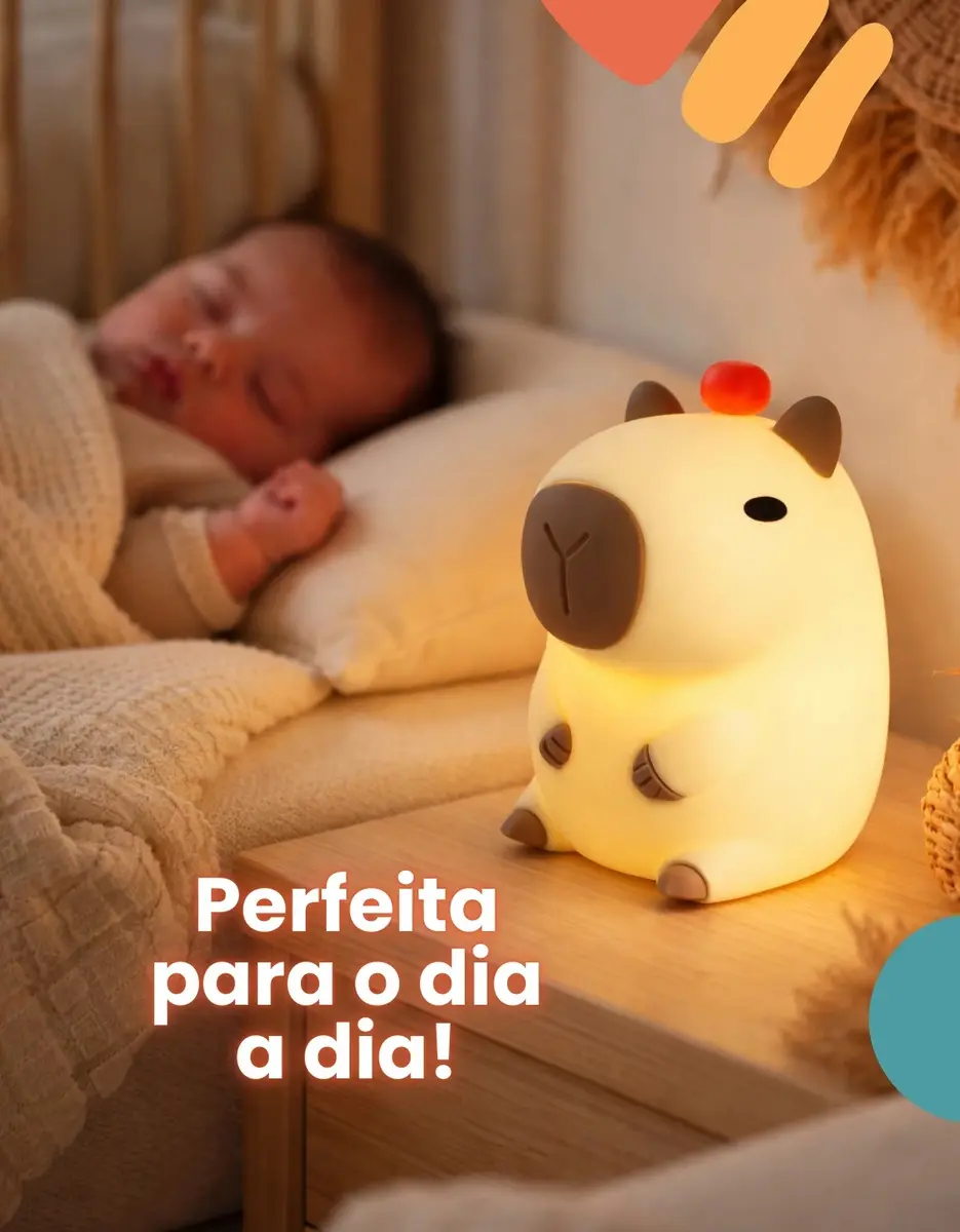 Luminária Capivara Abajur De Mesa Decorativa