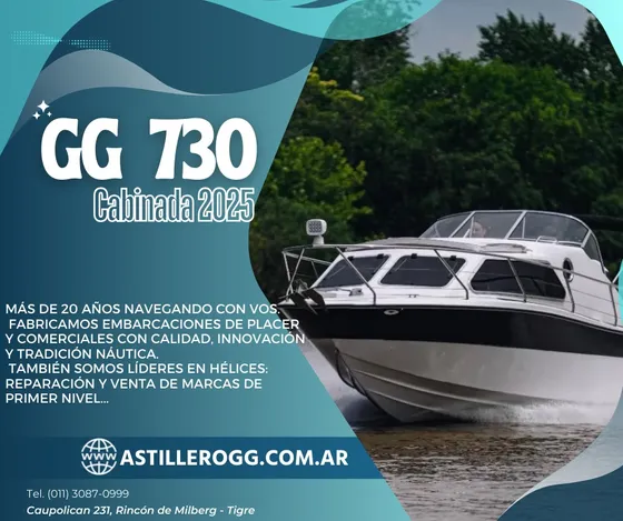 Lancha Gg 730 Cabinada 2025