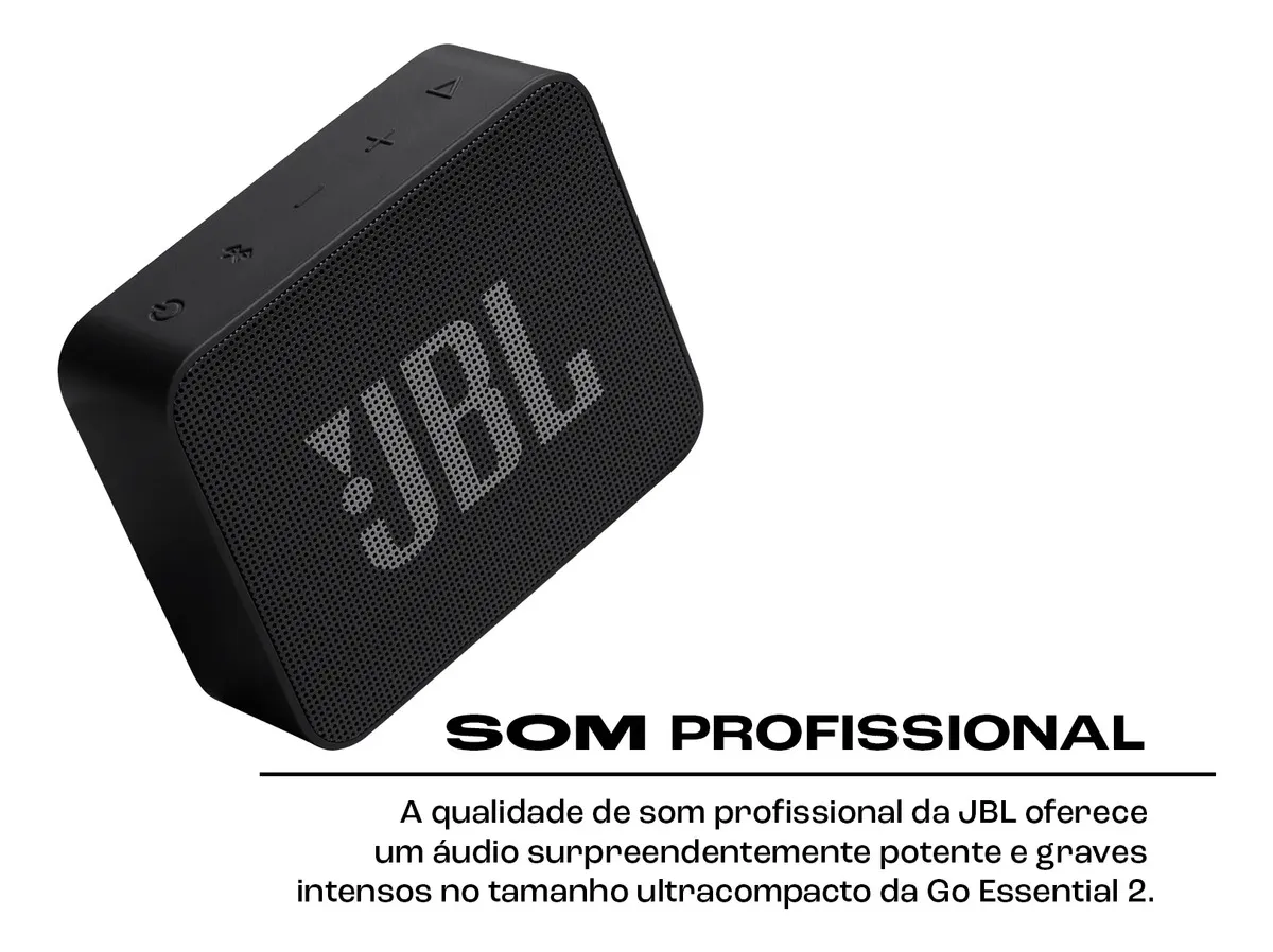 JBL Go Essential 2 em outro ângulo