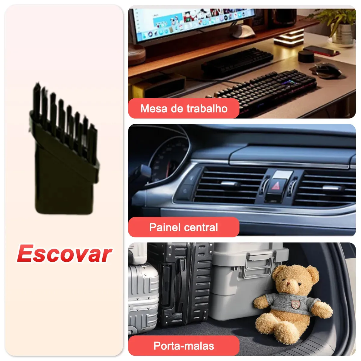 Aspirador Portátil Sem Fio 2 em 1 para Carro e Casa com 6 Bocais - foto 6