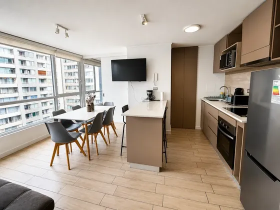 Depto 2 Dormitorios 2 Baños 50m² Metro Santa Ana Seguro