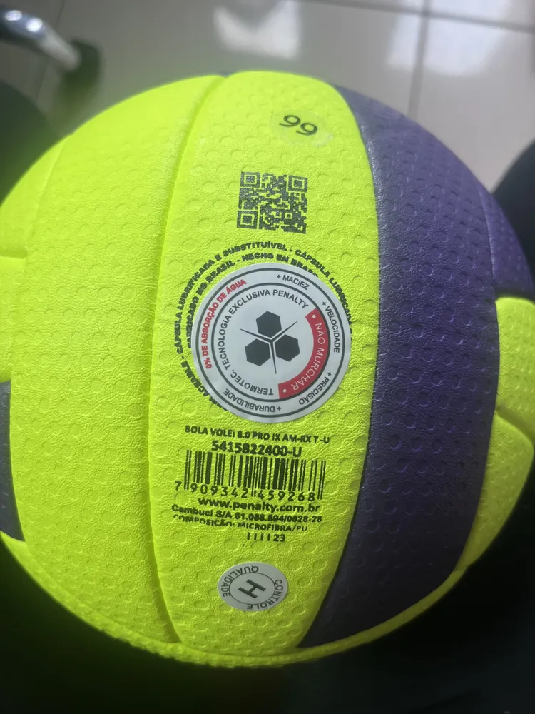 Bola Volei 8.0 Pró Penalty Quadra Selo Fivb Amarelo - Imagem 3