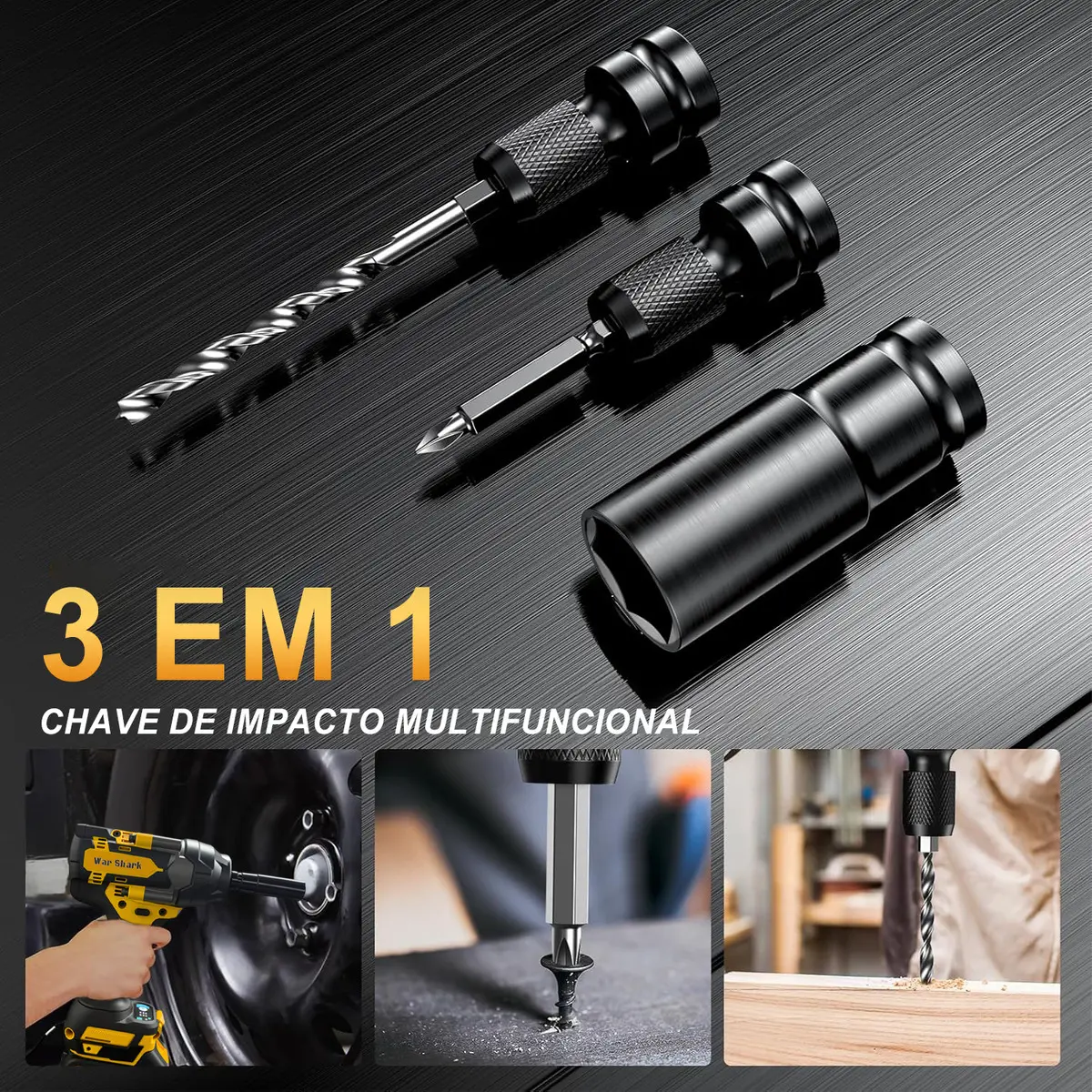 Chave de Impacto War Shark para Parafusadeira 1500 N.m — foto 5