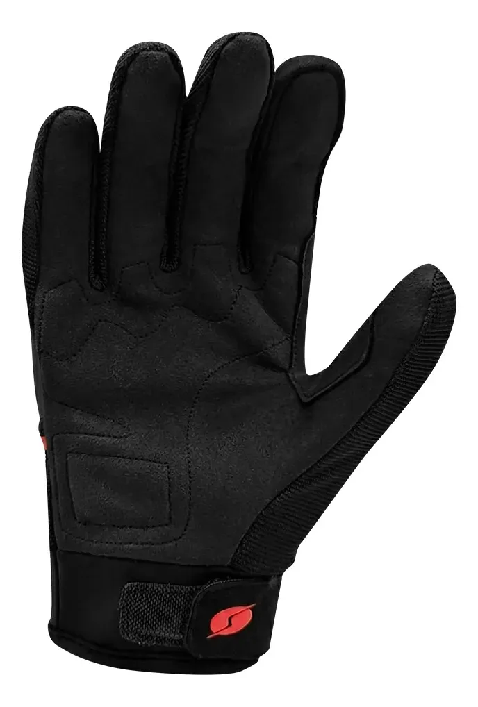 Luva Motoqueiro Shiver Rocket 2 Vermelha Touch Motoboy Preto Gg — foto 5