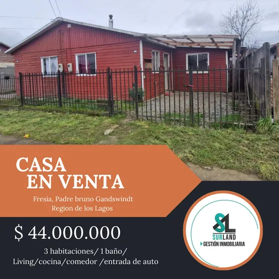 Casa En Venta 3 Dormitorios Fresia