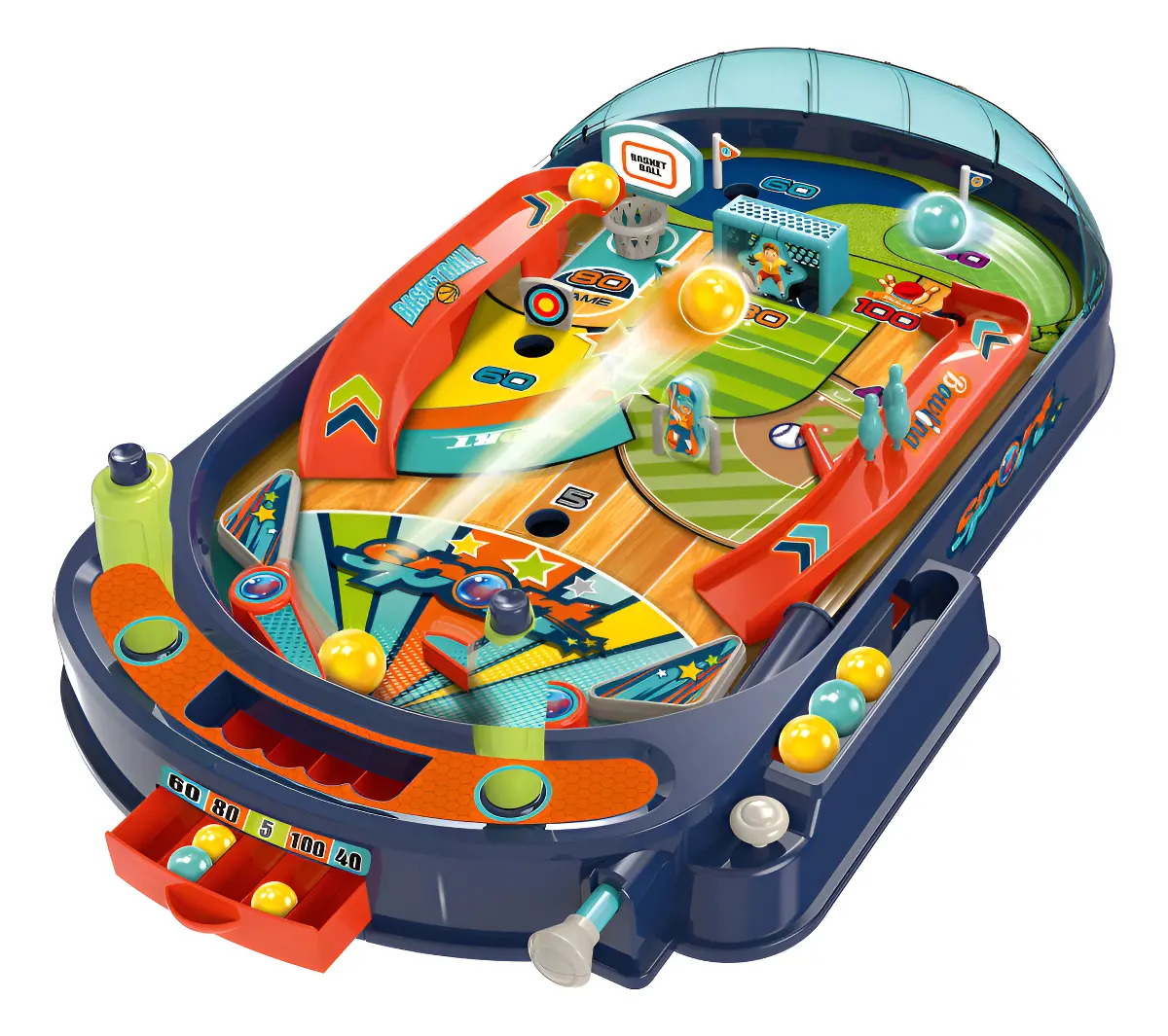 Jogo Infantil Pinball De Mesa Brinquedo Clássico Maxi Toys