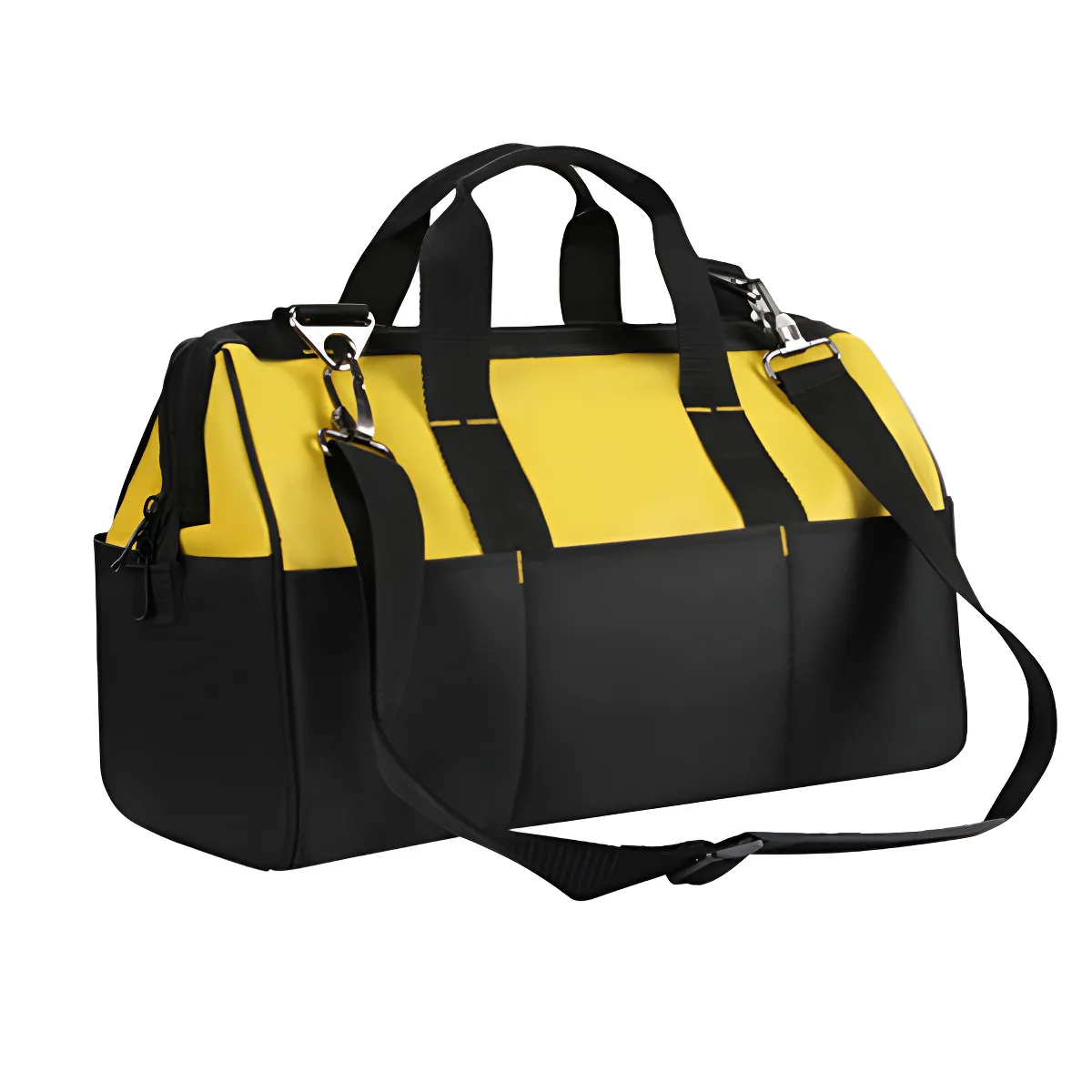 Bolsa Ferramentas Grande Reforçada Manutenção Eletricista Com Alça Amarela