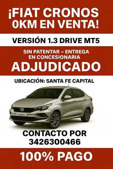 Fiat Cronos 1.3 Drive Mt5 - 5 Puertas - Nafta