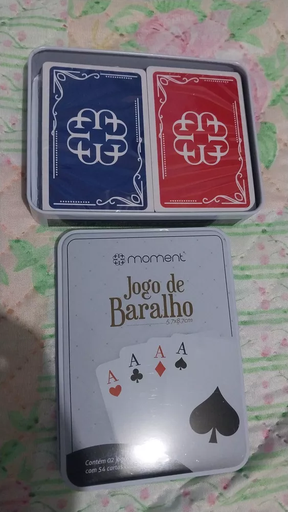 Jogo de Cartas Plásticas Estojo c/2 Baralho para Buraco Truco Tranca  Desliza Fácil Naipe Grande - AliExpress