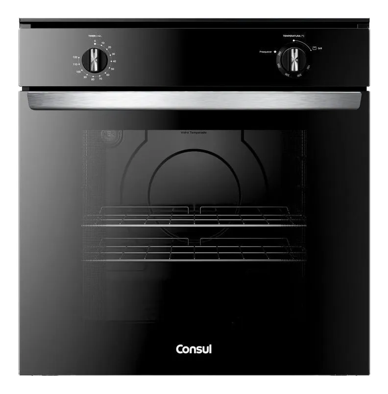 Forno A Gás Consul Coa84ce Multifuncional 78l Preto