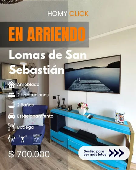 Se Arrienda Depto Amoblado 2d 2b 1e 1bg Lomas De San Sebasti
