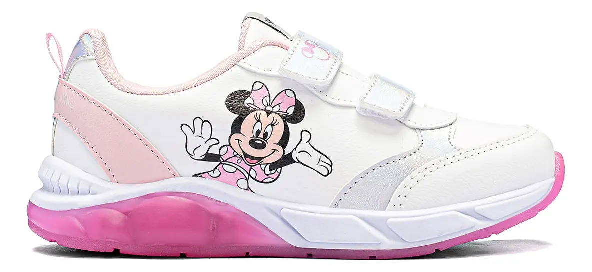 Tênis Branco com LED (Disney Minnie)