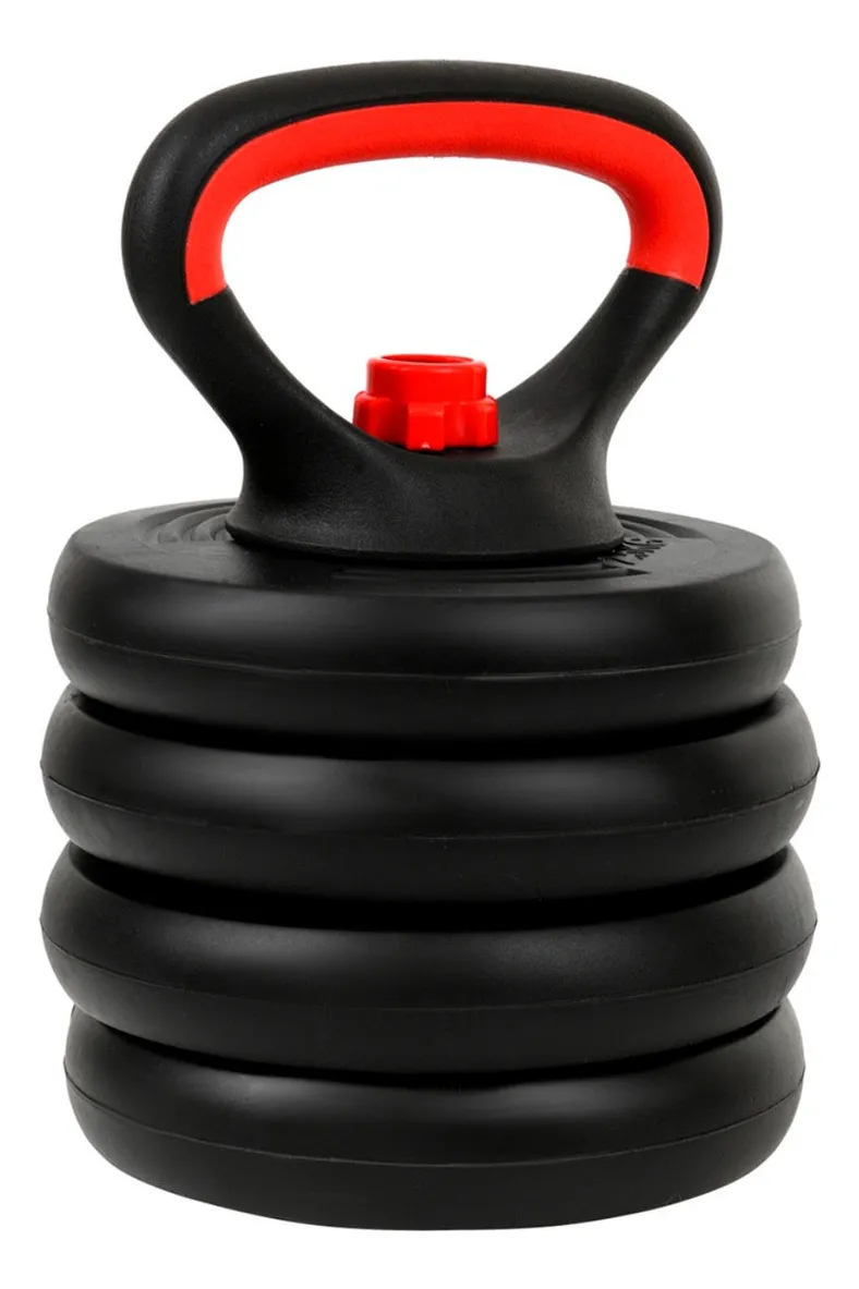 Kit De Halteres E Anilhas Ajustáveis Kettlebell Academia Fit Cor Preto - Imagem 3