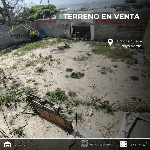 Terreno En Venta En La Guaira, Playa Verde, A Pie De Calle 