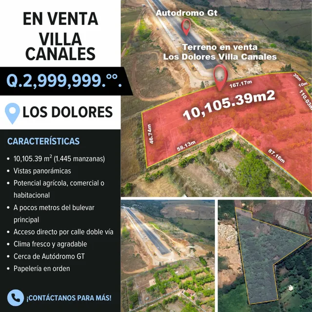 Terreno En Venta En Aldea Los Dolores Guatemala