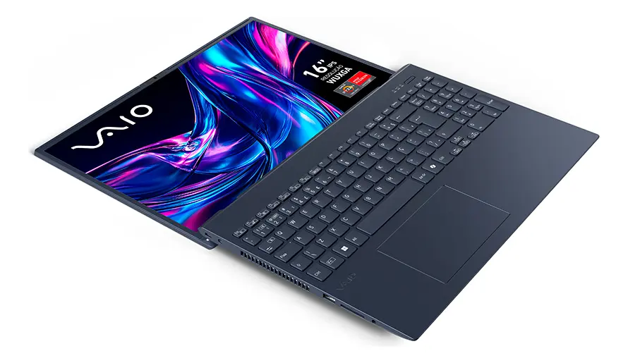 Notebook Vaio Fe16 Amd Ryzen 5-5625u Linux 12gb 512gb Ssd Tela 16  Ips Wuxga Antirreflexo Cinza Grafite Vjfe69f11x-b1211h Memória Expansível Até 64gb
