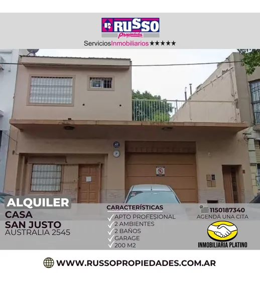 Casa Profesional En Alquiler San Justo