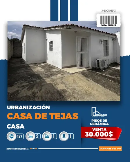 Casa En Venta En La Urbanizacion Casa De Tejas, Ocumare Del Tuy