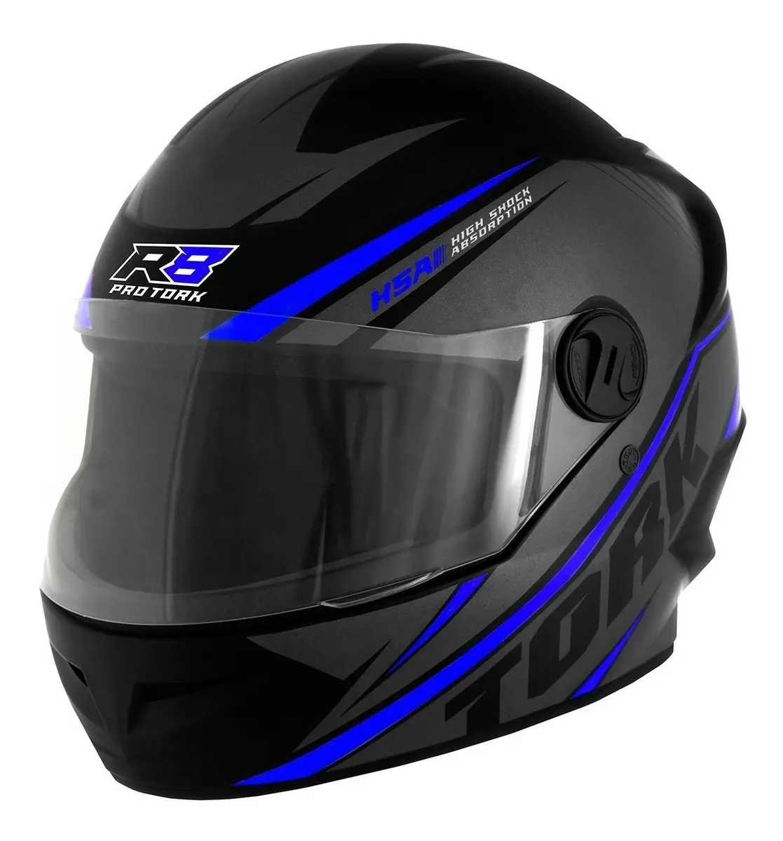 Capacete Moto Fechado Masculino E Feminino Pro Tork R8 Fosco Cor Azul Tamanho do capacete 60 — foto 3