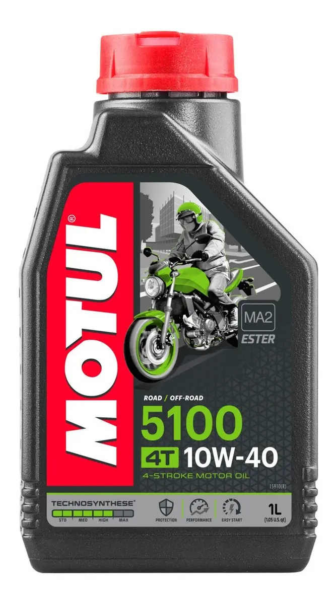 Óleo Para Motor De Moto Motul 5100 4t 10w-40 1 L
