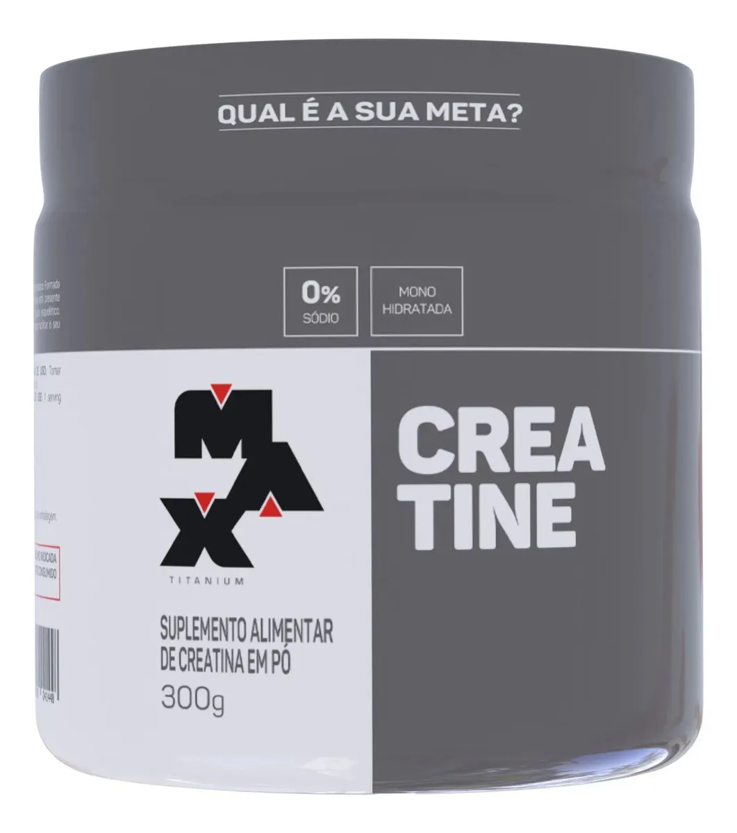 Creatina Max Titanium Monohidratada em Pó Pote 300g