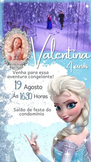 Convite De Aniversário Digital Personalizado- Temas Variados