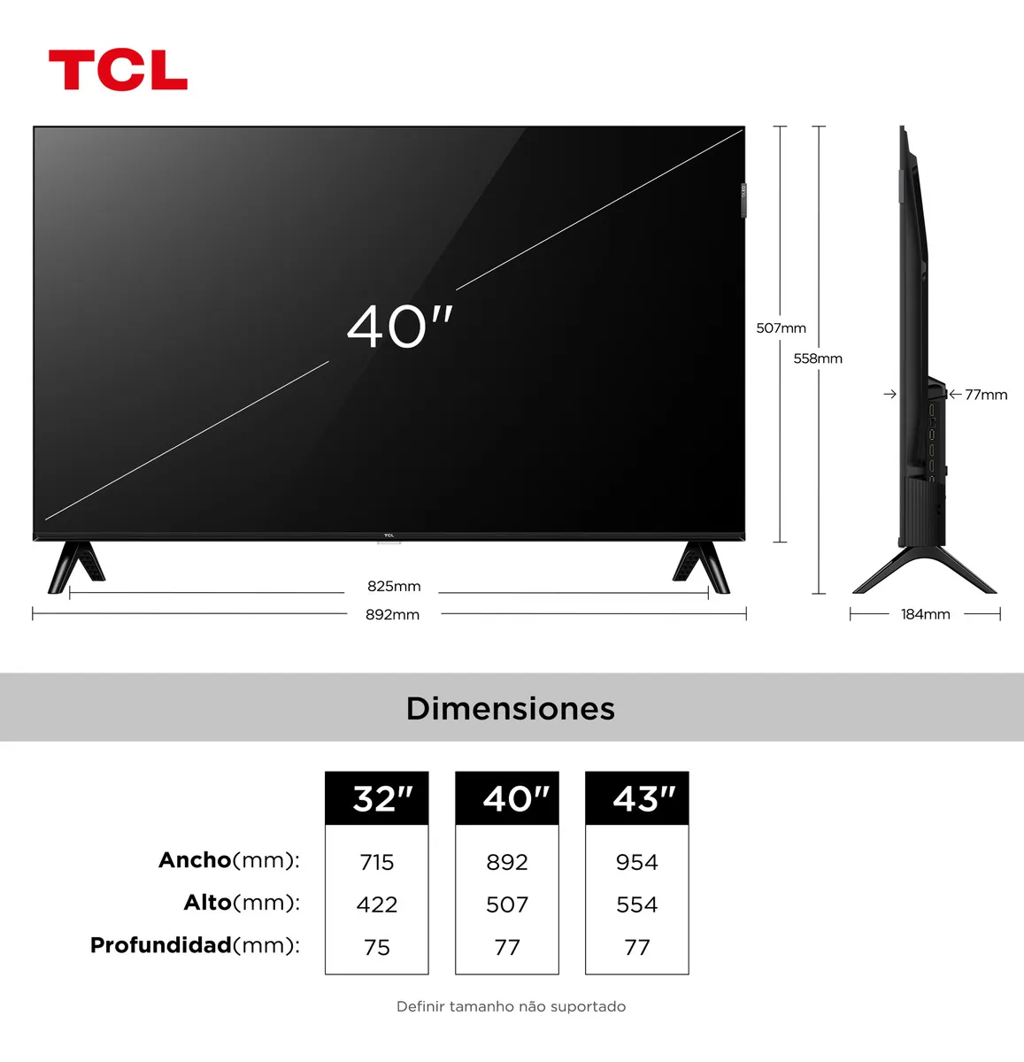 Smart TV TCL 40 Polegadas Full HD QLED S5K WiFi Bluetooth Google TV 2 HDMI HDR10 Dolby Audio 40S5K - Imagem 3