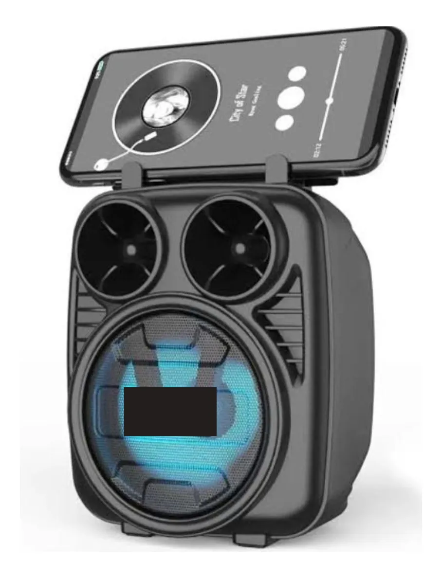 Caixa De Som com Bluetooth Kapbom Retro KA-8001 Cor Preto