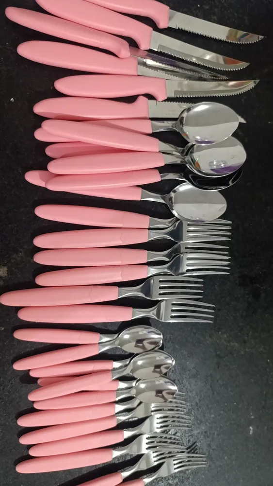 Faqueiro Inox Tramontina Ipanema 30 Peças Jogo De Talheres Cor Vermelho - Imagem 3