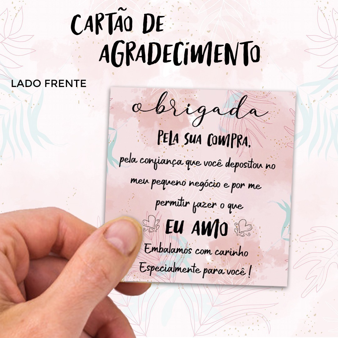 Cartão De Agradecimento Ao Cliente Tamanho 150un Cartão De Agradecimento Ao Cliente Couche 250g 9x10cm | Mercado Livre