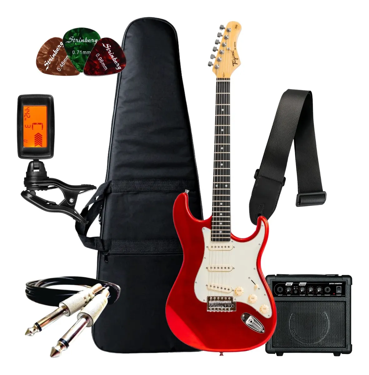 Guitarra Stratocaster Tagima Tg500 + Amplificador Acessórios