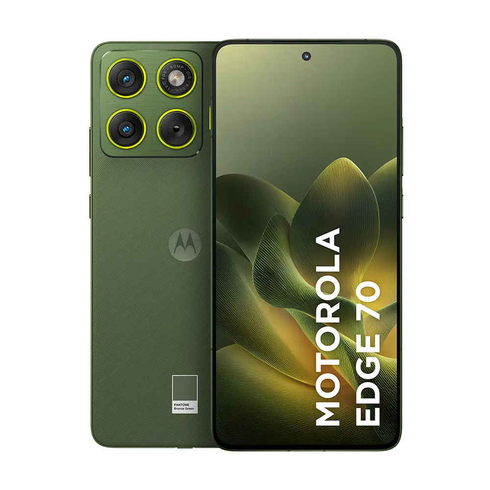 Smartphone Motorola Edge 70 5g - 256gb 24gb (8gb Ram + 16gb Ram Boost), Ultrafino, 3 Cameras 50mp, Tela 1.5k Extreme Amoled 120hz - Verde-escuro