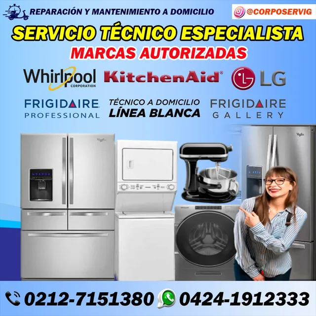 Técnico Nevera Eterna Kenmore Miele LG Lavadoras Reparacion 