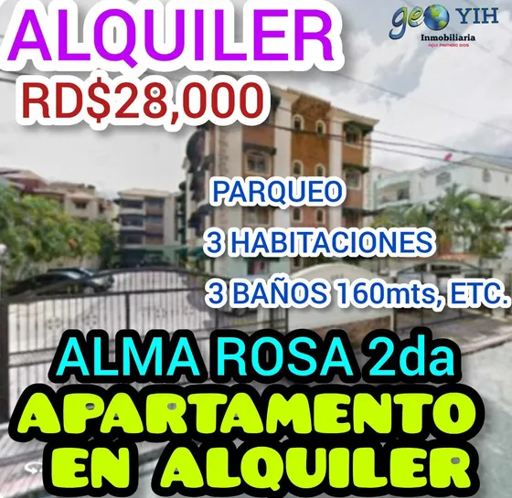 Apartamento En Alquiler En Alma Rosa 2da, Proyecto Confortable, Seguro Y Amplio