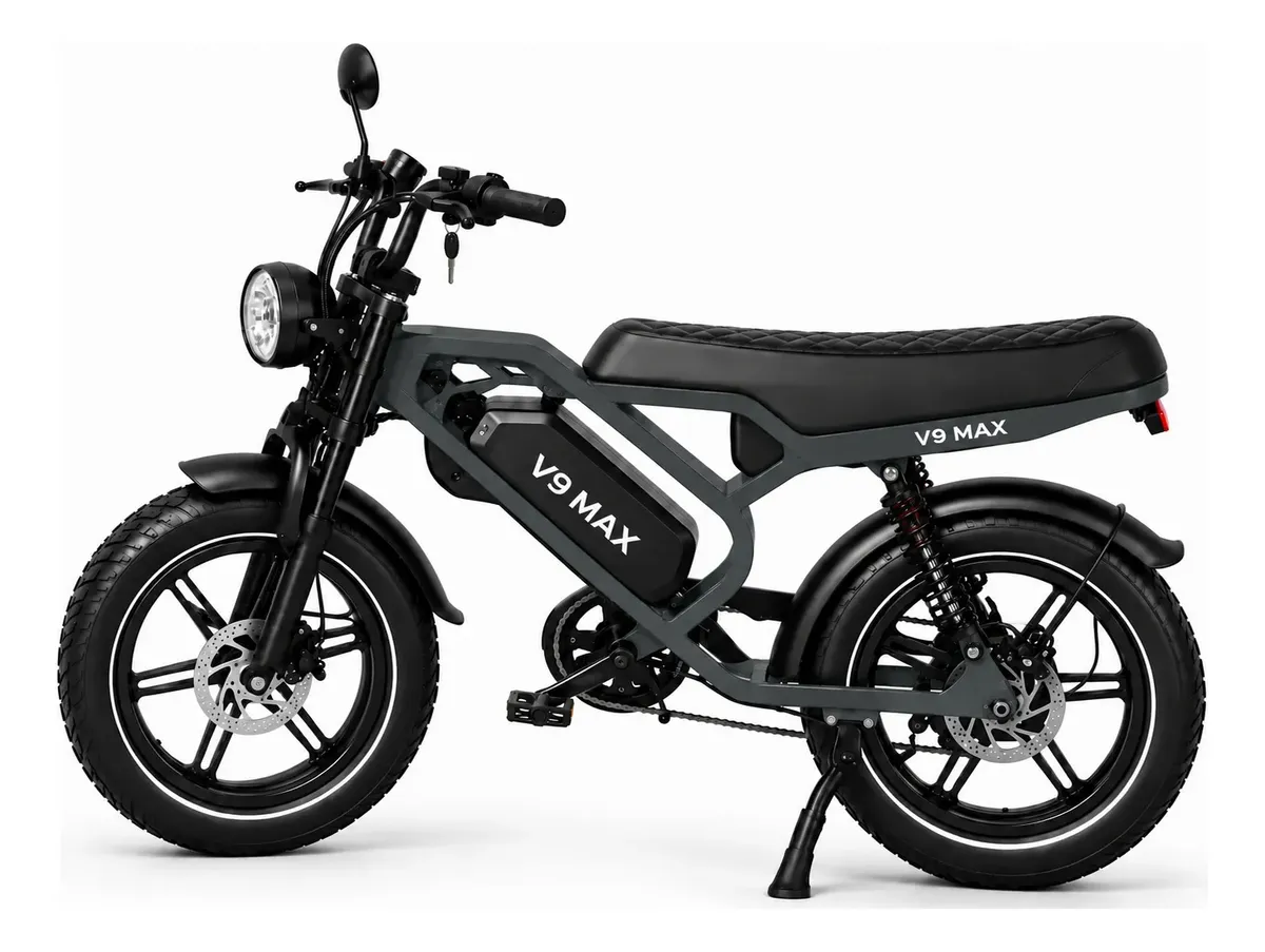 Bicicleta Bike Eletrica V9 Max 20ah +autonomia 32km/h 1000w Preto 20