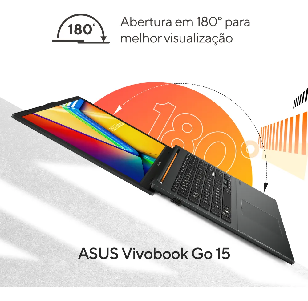 Notebook ASUS Vivobook Go 15 E1504 AMD RYZEN 5 7520U 8GB Ram 256GB SSD Linux KeepOS 15,6” FHD Black E1504FA-NJ731 - Imagem 4