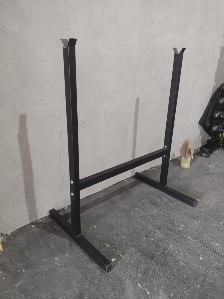 Suporte Barra Supino Profissional Musculação Academia 90cm Preto - Imagem 4
