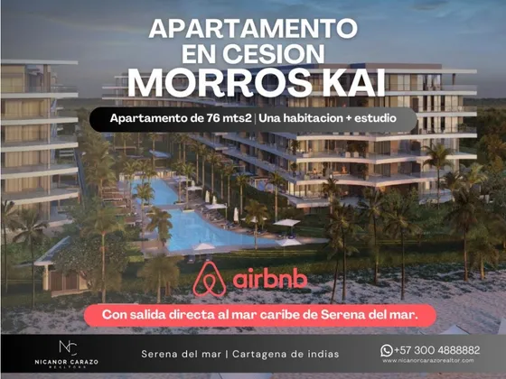 Venta Cesion Apartamento 1 Alcoba + Estudio Morros Kai Serena Del Mar