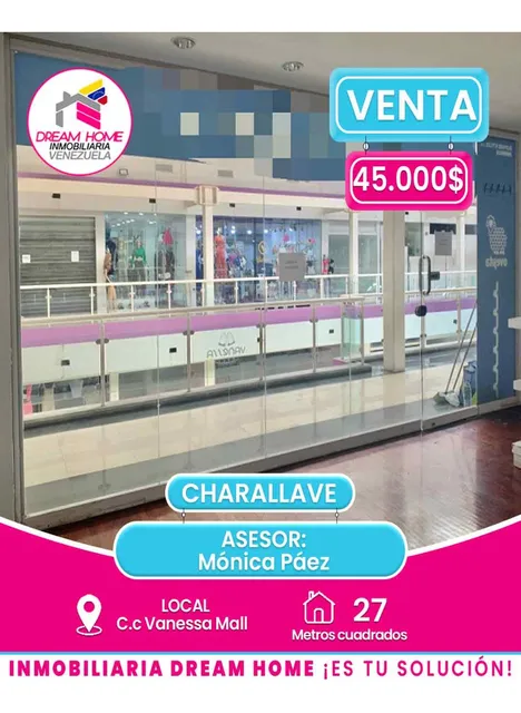 Local En Venta  C.c Vanessa Mall  Charallave 