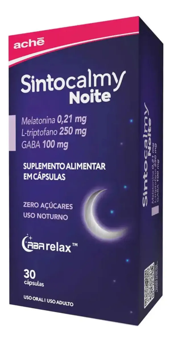 Melatonina Aché Sintocalmy Noite em cápsula Sem sabor de 30 un