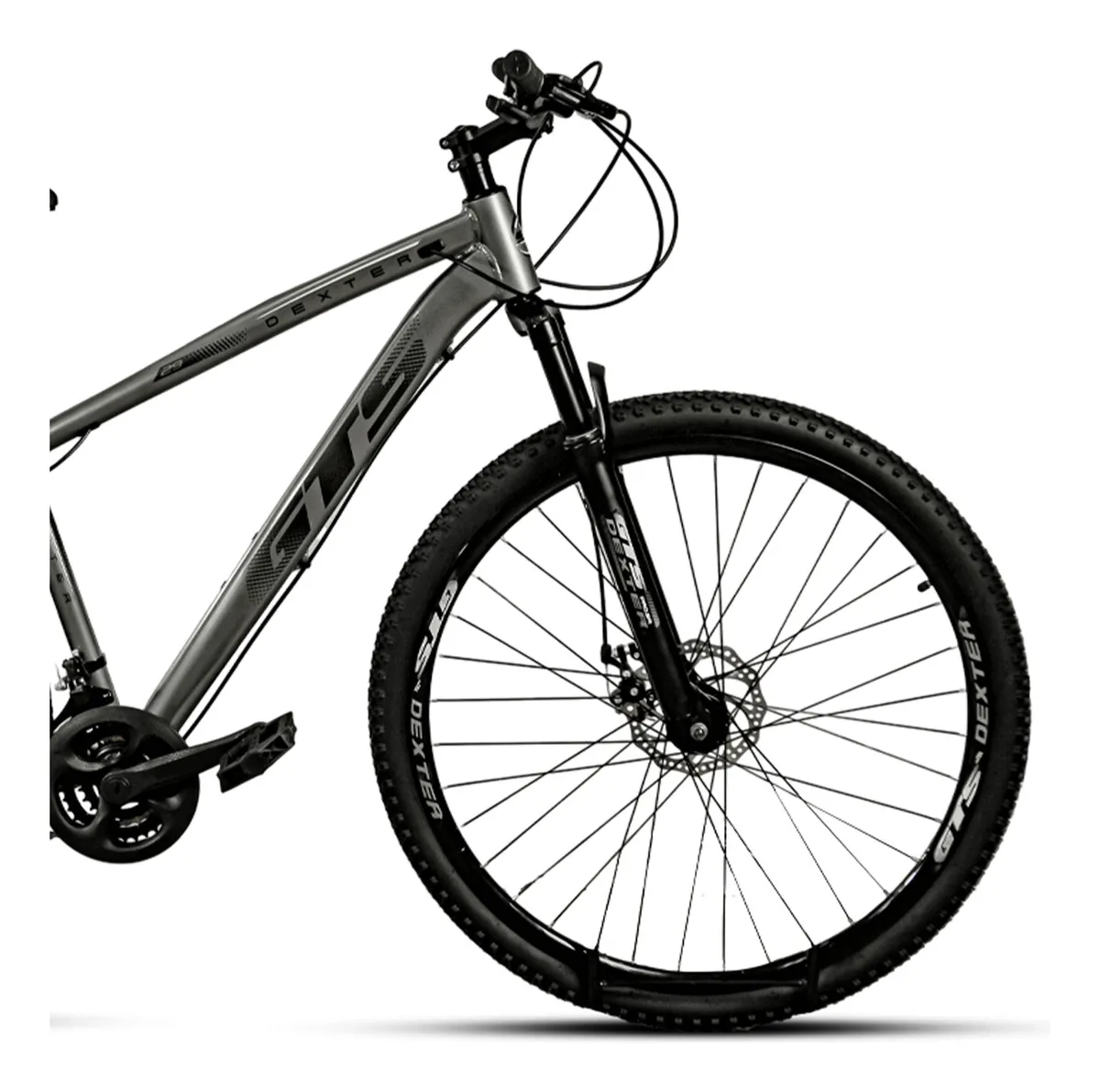 Bicicleta Aro 29 Gts Dexter 24 Marchas Freio A Disco Cor Grafite Com Preto Tamanho Do Quadro 21 - Imagem 2