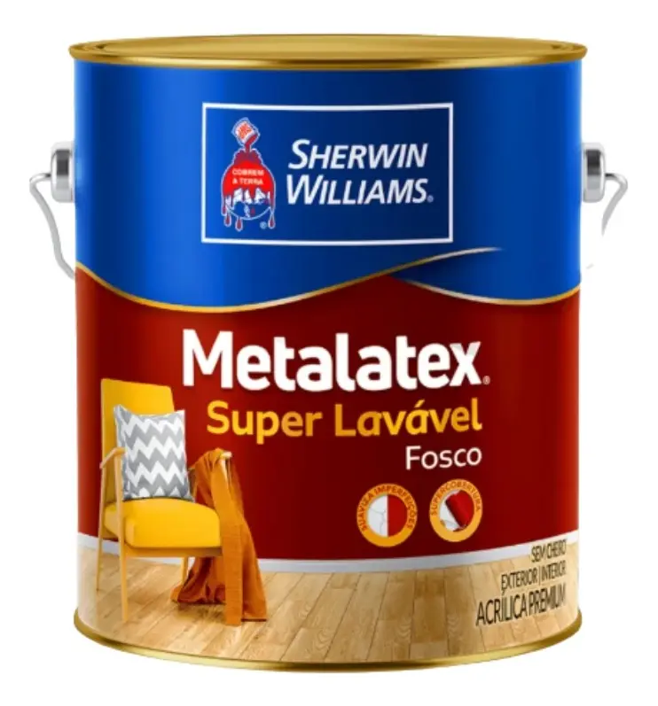 Tinta Super Lavável Fosco Perfeito Acrilico 3,6l Metalatex