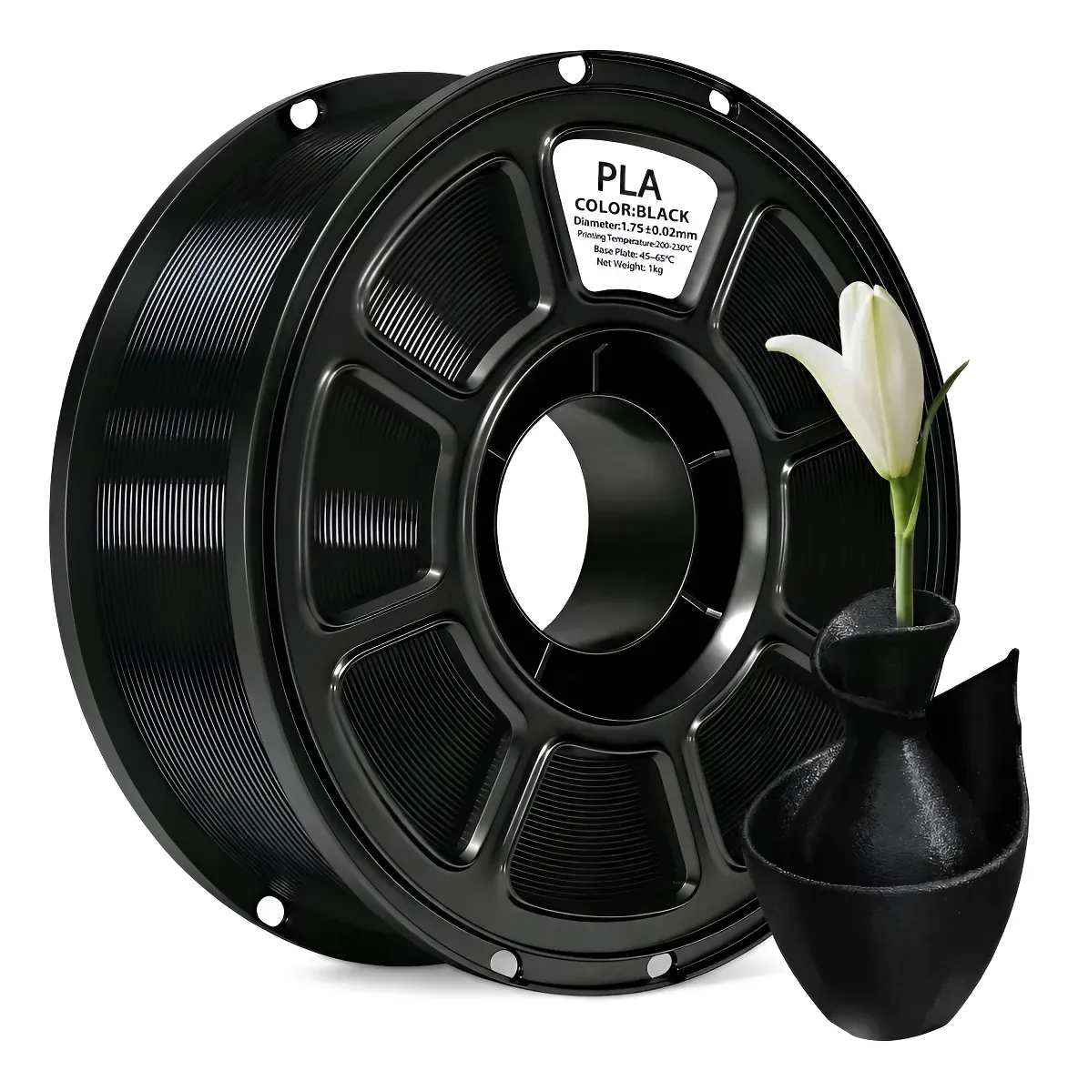 Filamento Pla 1,75mm 1kg Para Impressora 3d Branco Ou Preto