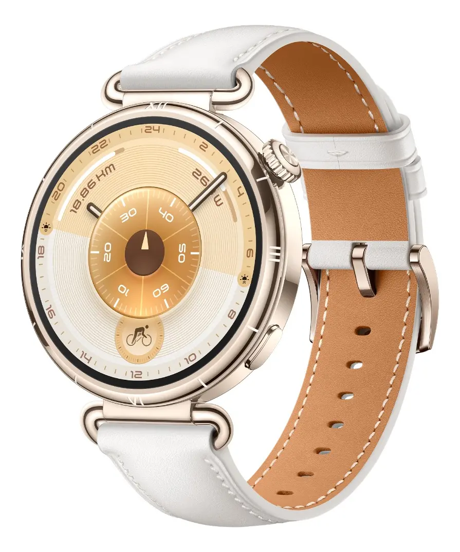 Smartwatch Gt 6 41mm 1.32 Pulgadas Amoled Huawei Dorado Compuesta Cuero Blanco